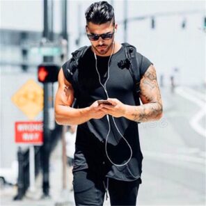 Brand clothing fitness t shirt men fashion extend long tshirt summer gym short sleeve t shirt 1