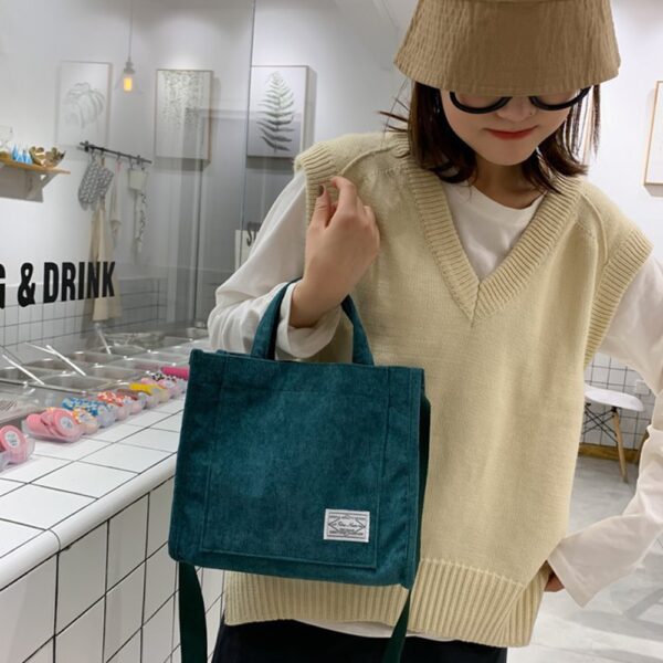 Corduroy ladies handbags 2022 new trend single shoulder bag solid color buckle messenger bag small square 2