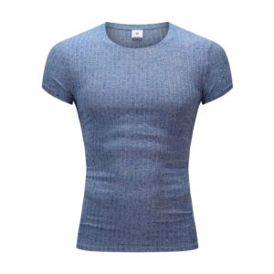 Fashion Knitted T shirt Men Sports Short Sleeve Tee shirt Slim Fit T Shirt Summer Gym 1.jpg 640x640 1
