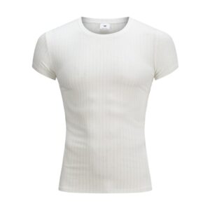 Fashion Knitted T shirt Men Sports Short Sleeve Tee shirt Slim Fit T Shirt Summer Gym 4.jpg 640x640 4