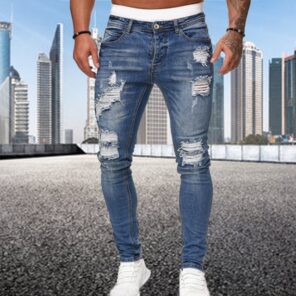 Fashion Street Style Ripped Skinny Jeans Men Vintage wash Solid Denim Trouser Mens Casual Slim fit 1.jpg 640x640 1