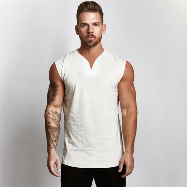 Gym Clothing V Neck Cotton Bodybuilding Tank Top Mens Workout Sleeveless Shirt Fitness Sportswear Running Vests.jpg 640x640