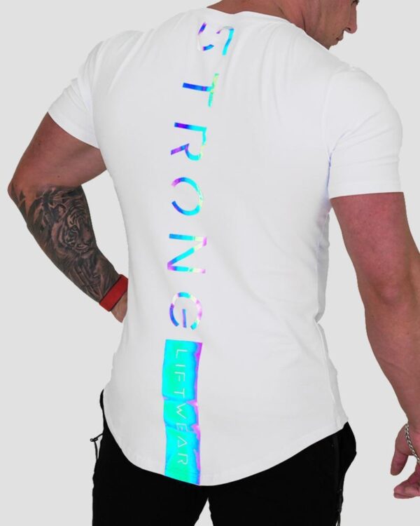 Gym T shirt Men Short sleeve Cotton T shirt Casual reflective Slim t shirt Fitness Bodybuilding 1