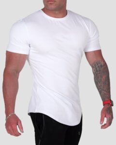 Gym T shirt Men Short sleeve Cotton T shirt Casual reflective Slim t shirt Fitness Bodybuilding 2