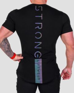 Gym T shirt Men Short sleeve Cotton T shirt Casual reflective Slim t shirt Fitness Bodybuilding.jpg 640x640
