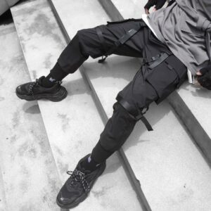 Harajuku Fashion Mens Hip Hop Clothing Streetwear Cargo Plaid Pants for Male Joggers Harem High Street 3