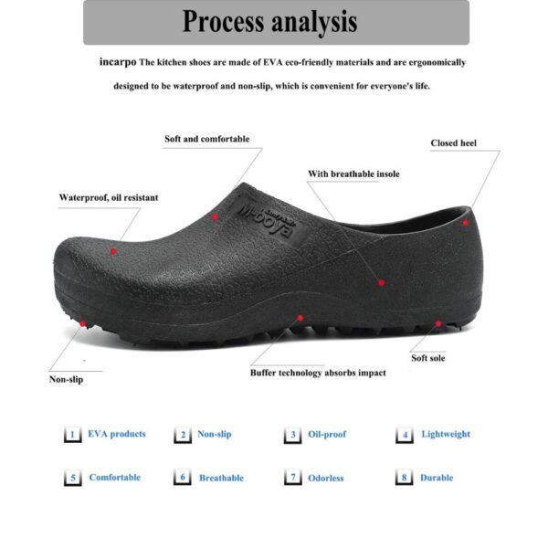 Hotel Kitchen Clogs Non slip Chef Shoes Casual Flat Work Shoes Breathable Resistant Kitchen Cook Working 1