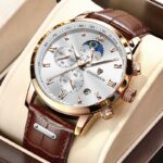 LIGE Business Mens Watches Brand Luxury Leather Waterproof