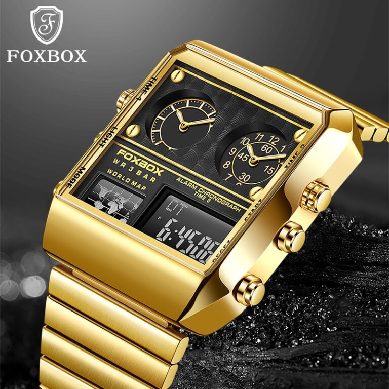 LIGE FOXBOX Watches For Men Luxury Brand Sport Quartz Wristwatch Waterproof Military Digital Clock Men Watch 5