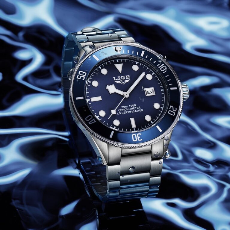 LIGE Men Watches Brand Luxury Watch Man Business Casual Wristwatch Fashion Stainless Steel Quartz Waterproof Calendar 1