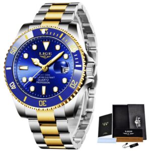 LIGE Men Watches Brand Luxury Watch Man Business Casual Wristwatch Fashion Stainless Steel Quartz Waterproof Calendar 8.jpg 640x640 8