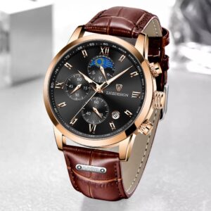 LIGE Mens Watches Top Luxury Brand Waterproof Sport Wrist Watch Chronograph Quartz Military Genuine Leather Relogio 2
