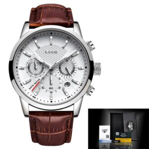 LIGE Mens Watches Top Luxury Brand Waterproof Sport Wrist Watch Chronograph Quartz Military Genuine Leather Relogio 6.jpg 640x640 6