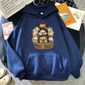 Little Hedgehog Free Hugs Sweatshirts Cartoon Print Pullovers Mens Fashion Hip Hop Tracksuit Men s Fleece 5.jpg 640x640 5