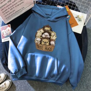 Little Hedgehog Free Hugs Sweatshirts Cartoon Print Pullovers Mens Fashion Hip Hop Tracksuit Men s Fleece 8.jpg 640x640 8