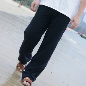 Loose Wide Pants Linen Straight Thin Summer Casual Pants Trousers for Men Streetwear Japanese Male Beach 3.jpg 640x640 3