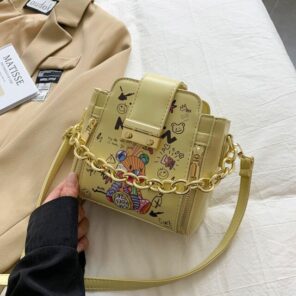 Luxury Small Bucket Bag Letter Printing PU Leather Crossbody Shoulder Bags For Women 2022 Retro Classic 3.jpg 640x640 3