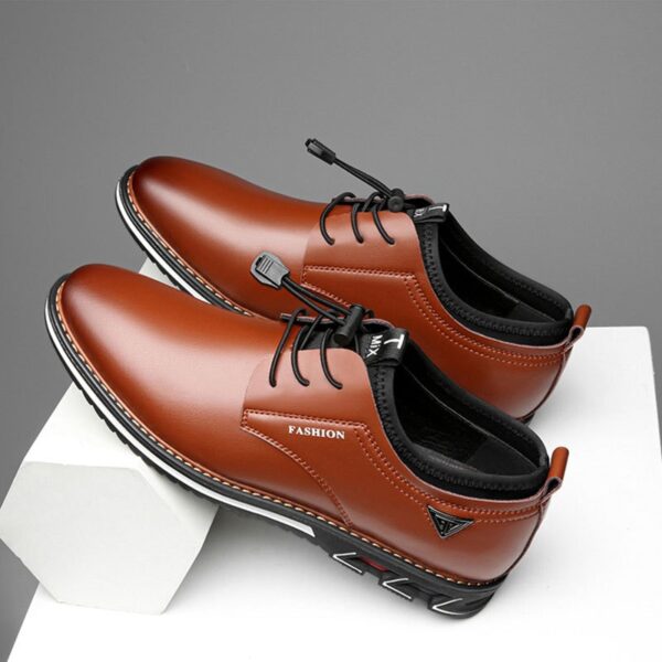 Men Dress Shoes Cowhide Leather Shoes Men s Comfortable Low top British Casual Shoe Platform Shoes 2