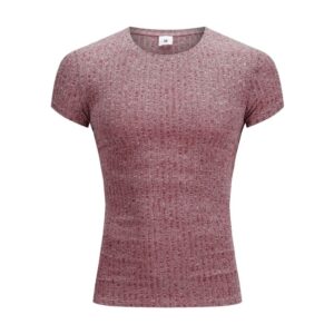 Men V Neck Short Sleeve T Shirt Fitness Slim Fit Sports Strips T shirt Male Solid 10.jpg 640x640 10