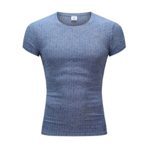 Men V Neck Short Sleeve T Shirt Fitness Slim Fit Sports Strips T shirt Male Solid 9.jpg 640x640 9