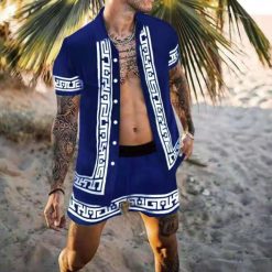 Men s Sets Short Sleeve Hawaiian Shirt And Shorts Summer Printing Casual Shirt Beach Two Piece 12.jpg 640x640 12