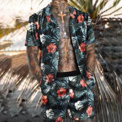 Men s Sets Short Sleeve Hawaiian Shirt And Shorts Summer Printing Casual Shirt Beach Two Piece 6.jpg 640x640 6
