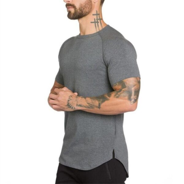 Muscleguys Gym t shirt Men Fitness Workout Cotton T Shirt Bodybuilding Workout Skinny Tee shirt Summer 4