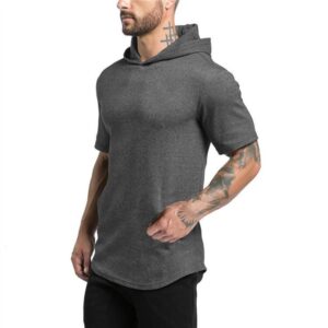 New Brand Cotton Hooded Casual Gyms Clothing Fitness Mens Fashion Sports Hip Hop Summer Bodybuilding Muscle 4