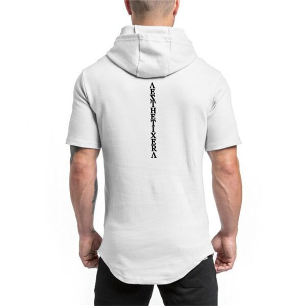 New Brand Cotton Hooded Casual Gyms Clothing Fitness Mens Fashion Sports Hip Hop Summer Bodybuilding Muscle