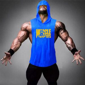 New Brand Summer Fitness Stringer Hoodies Muscle Shirt Bodybuilding Clothing Gym Tank Top Mens Sporting Sleeveless 1