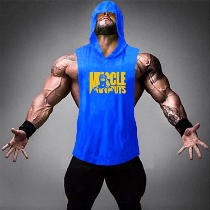 New Brand Summer Fitness Stringer Hoodies Muscle Shirt Bodybuilding Clothing Gym Tank Top Mens Sporting Sleeveless 1