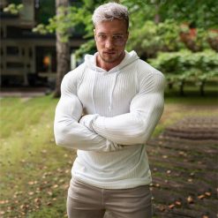 New Fashion Winter Hooded Sweater Men Warm Turtleneck Mens Sweaters Slim Fit Pullover Men Classic Sweter