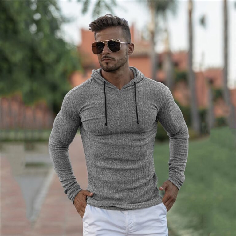 New Fashion Winter Hooded Sweater Men Warm Turtleneck Mens Sweaters Slim Fit Pullover Men Classic Sweter 4