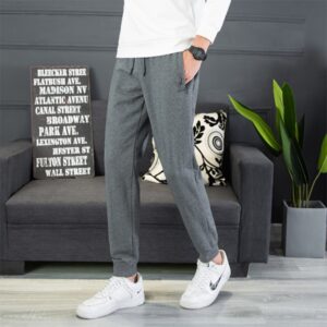 New Korean Fashion Spring And Autumn Sports Pants Men S Loose Straight Cotton Casual L 8Xl 3.jpg 640x640 3