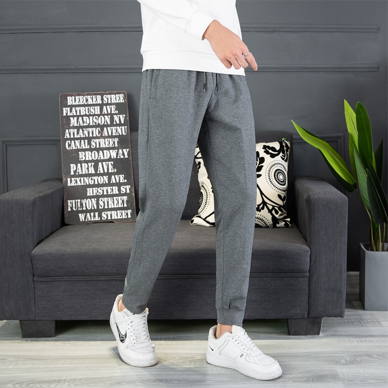 New Korean Fashion Spring And Autumn Sports Pants Men S Loose Straight Cotton Casual L 8Xl 4