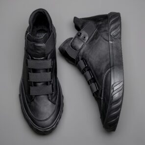 New Men s Leather Shoes Korean Trend Comfortable Loafer Men Shoes British Fashion Men High Top