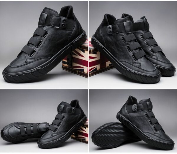 New Men s Leather Shoes Korean Trend Comfortable Loafer Men Shoes British Fashion Men High Top 6