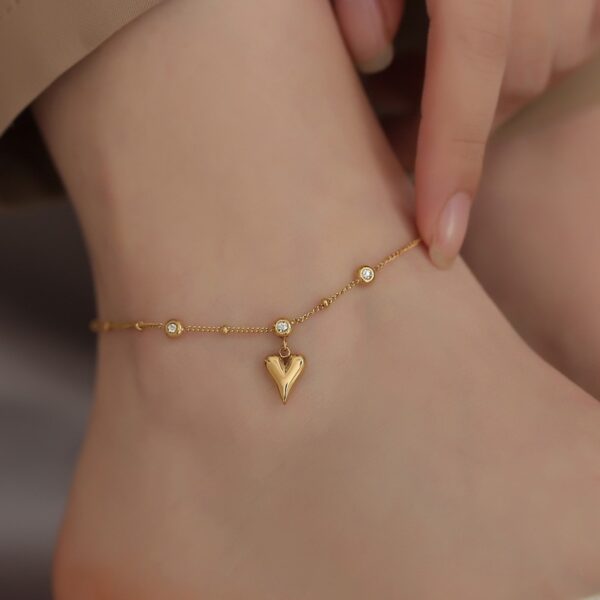 New Stainless Steel Gold Color Curb Cuban Chain Anklets For Women Beach Foot Jewelry Leg Chain 4