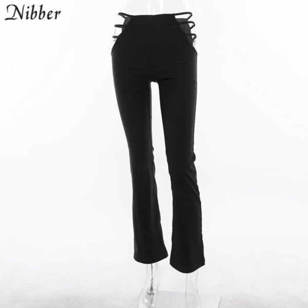 Nibber Sexy hollow Out Holes Pants women Slim Fitness Pants 2020 summer fashion casual streetwear Trousers 2