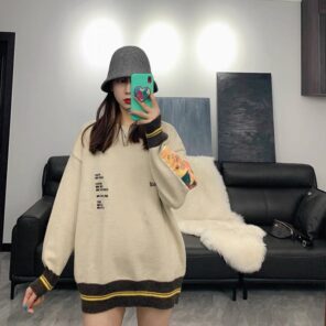 Oversized Sweater Men Fashion Gengar Brand Van Gogh Human Clothing Top Harajuku Girl Knitted Korean Hip 1
