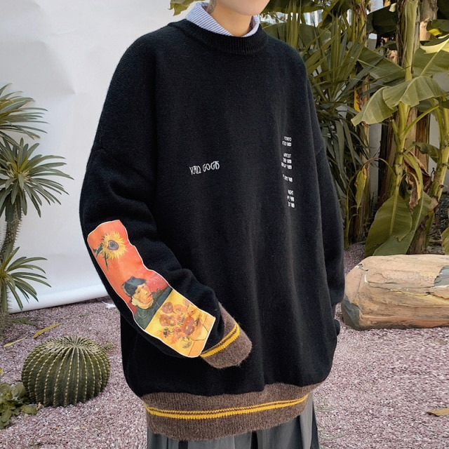 Oversized Sweater Men Fashion Gengar Brand Van Gogh Human Clothing Top Harajuku Girl Knitted Korean Hip.jpg 640x640