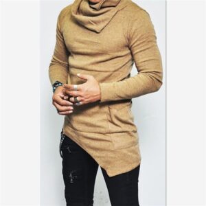 Plus Size 5XL Men s Hoodies Unbalance Hem Pocket Long Sleeve Sweatshirt For Men Clothing Autumn 2