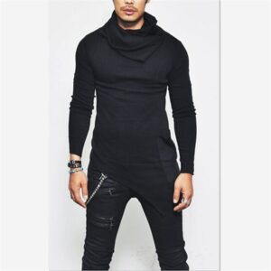 Plus Size 5XL Men s Hoodies Unbalance Hem Pocket Long Sleeve Sweatshirt For Men Clothing Autumn 3