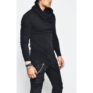Plus Size 5XL Men s Hoodies Unbalance Hem Pocket Long Sleeve Sweatshirt For Men Clothing Autumn 4