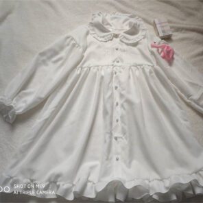 QWEEK White Kawaii Lolita Dress For Girls Soft Princess Fairy Peter Pan Collar Dress Japanese Style 1.jpg 640x640 1