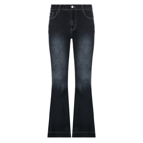 Rapcopter y2k Flare Jeans Vintage Low Waisted Cute Trousers Aesthetic Streetwear Casual Cargo Pants Women Korean 5