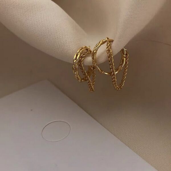 Rock Vintage Star Chain Tassel Clip Earrings For Women Fake Piercing Earbone Ear Cuff Jewelry Gifts 5