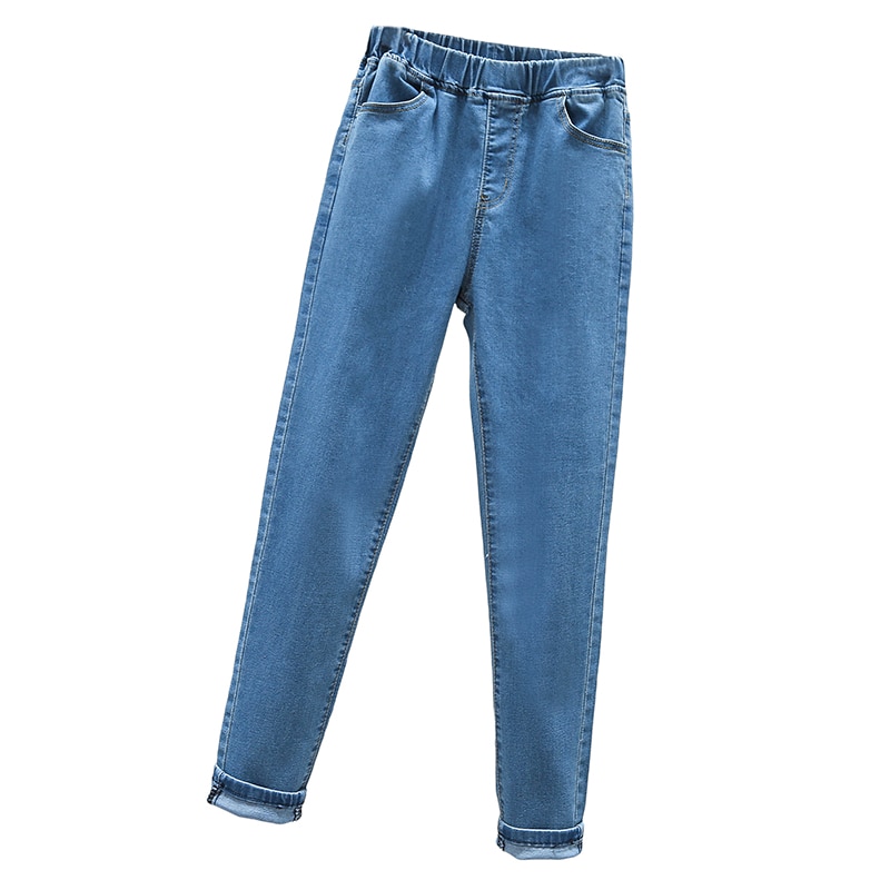 S 6XL High Stretch Skinny Jeans Sexy Plus Size Women Mom Denim Pants High Waist Elastic 4