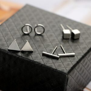 SUMENG 2021 New Arrival Round triangle Shaped Gold Black Colors Geometric Alloy Stud Earring For Women 1.jpg 640x640 1