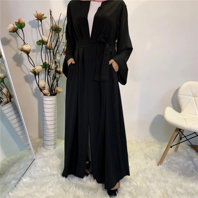 Solid Open Kaftan Dubai Abaya Turkey Kimono Cardigan Robe Muslim Hijab Dress Ramadan Abayas for Women.jpg 640x640